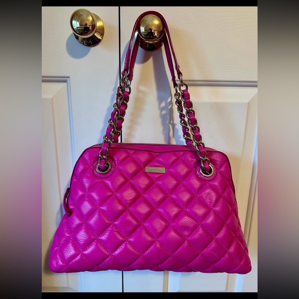 Kate Spade Pink Quilted Handbag and matching wallet